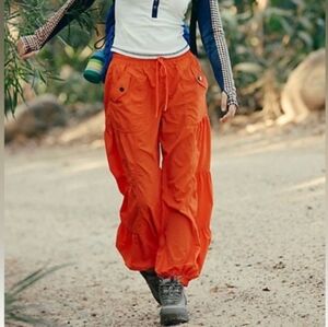 #253- Free People Set Me Free Pants in Orange Nwot